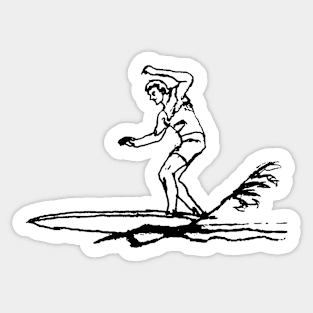 Surfer Sketch Sticker